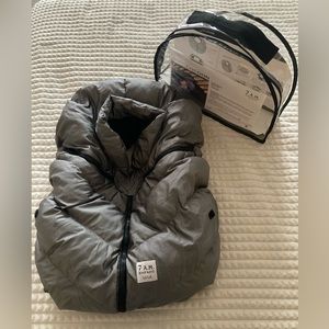 7 AM Enfant Cocoon Infant Car Seat Cover Metallic Gray 0-12 Months Universal Fit